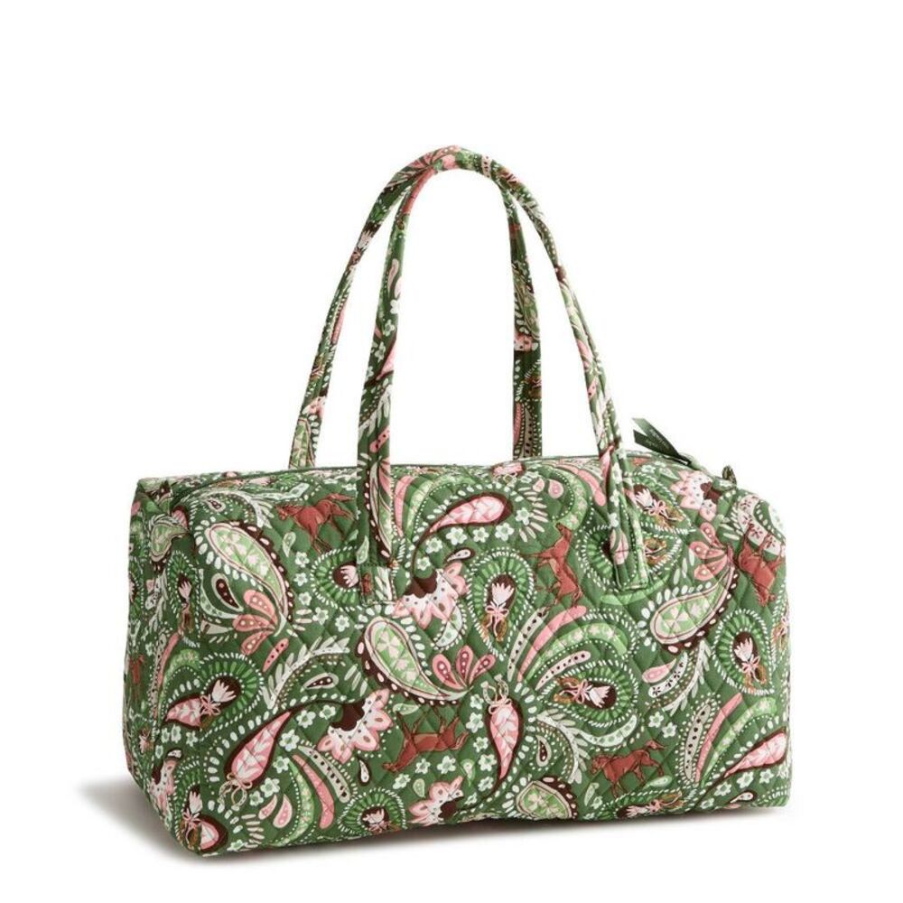 Vera Bradley Paisley Horse Original Duffel Bag - Green